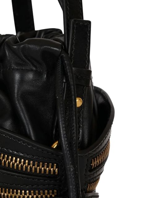 Balmain mini Shuffle zip-belt tote bag - Black