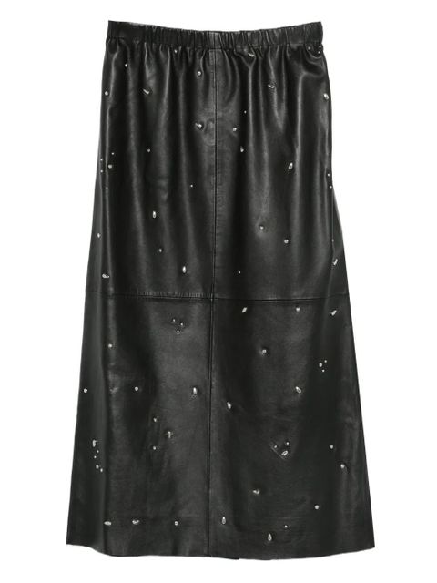Alysi embellished leather skirt - Black - zdjęcie produktu nr 1
