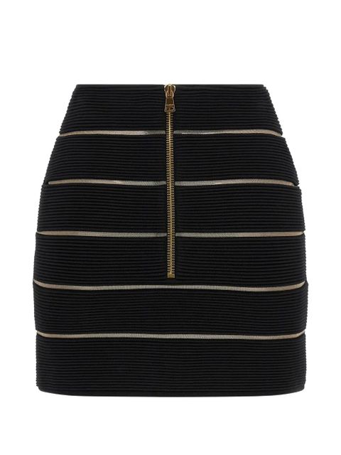 Balmain V-waist zip-fastening mini skirt - Black - zdjęcie produktu nr 2