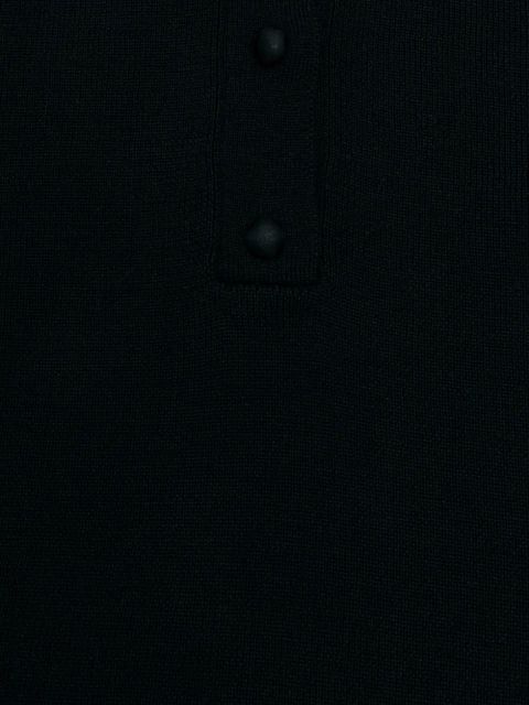 Jil Sander buttoned polo top - Black