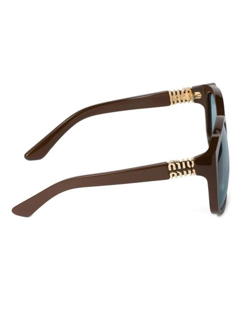 Miu Miu Eyewear oversized-frame sunglasses - Brown