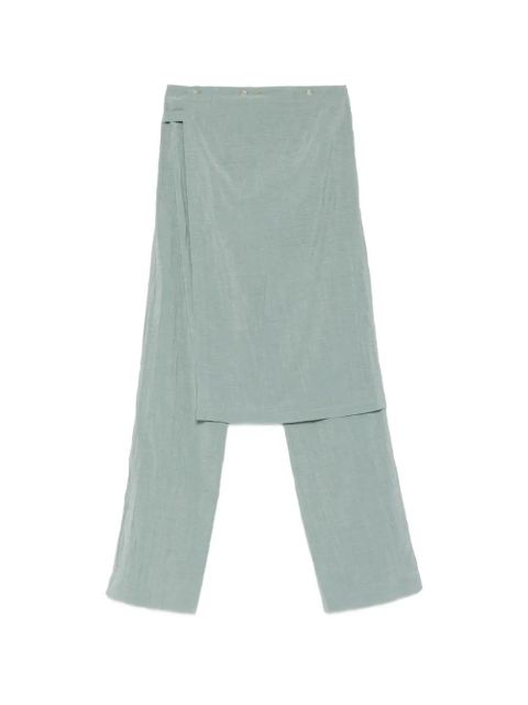 Alysi layered wrap-design trousers - Grey - zdjęcie produktu nr 2