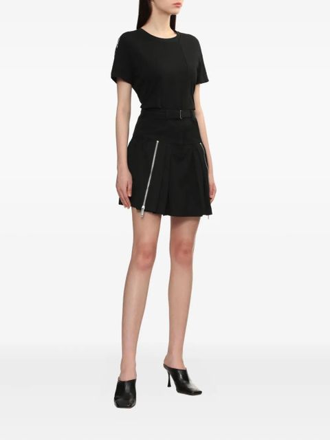 3.1 Phillip Lim asymmetrical shoulder-embellished t-shirt - Black