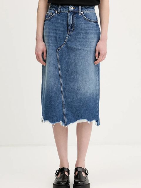 Hugo Blue spódnica jeansowa Gadele_B kolor niebieski midi prosta 50553062 - zdjęcie produktu nr 1