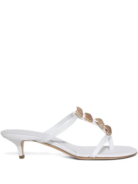 Christopher Esber 40mm Sundial seashell heeled sandals - White - zdjęcie produktu nr 1