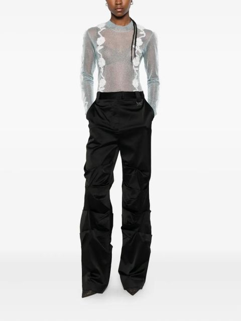 GANNI logo-plaque trousers - Black - zdjęcie produktu nr 2