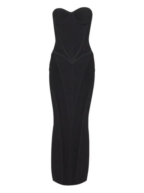 Balmain strapless midi dress - Black - zdjęcie produktu nr 1
