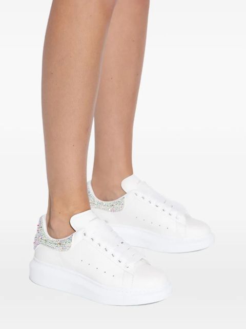 Alexander McQueen embellished lace-up sneakers - White