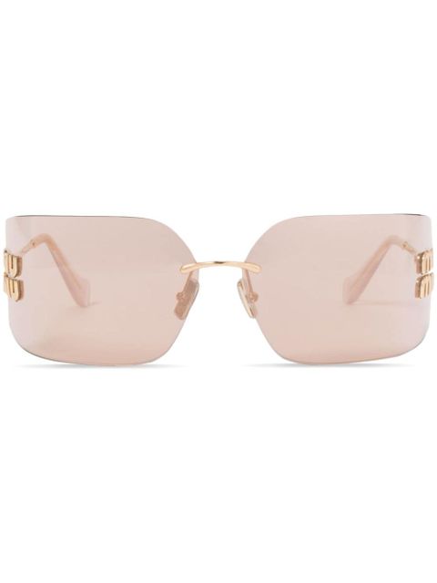 Miu Miu Eyewear Runway square-frame sunglasses - Gold - zdjęcie produktu nr 1