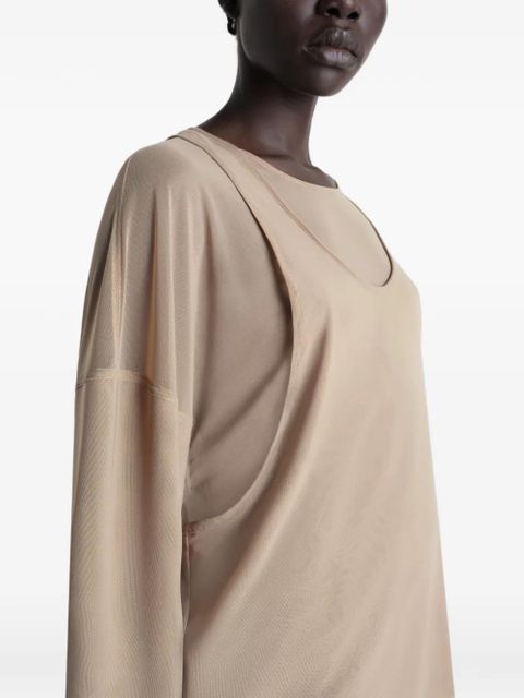 LEMAIRE double layer midi dress - Neutrals