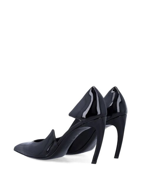 The Attico 95mm Mia patent-leather pointed-toe pumps - Black