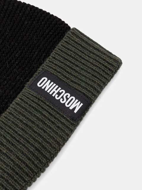 Moschino czapka z wełną kolor zielony M3338 65448 - zdjęcie produktu nr 2