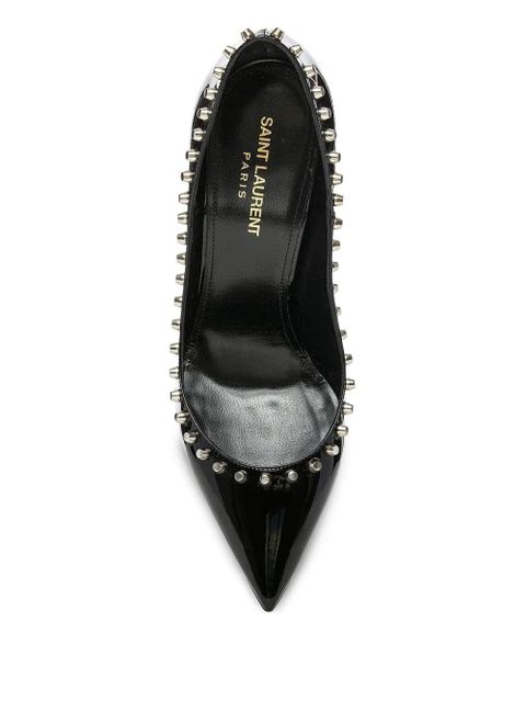 Saint Laurent 105mm Zoe patent leather studded pumps - Black - zdjęcie produktu nr 2