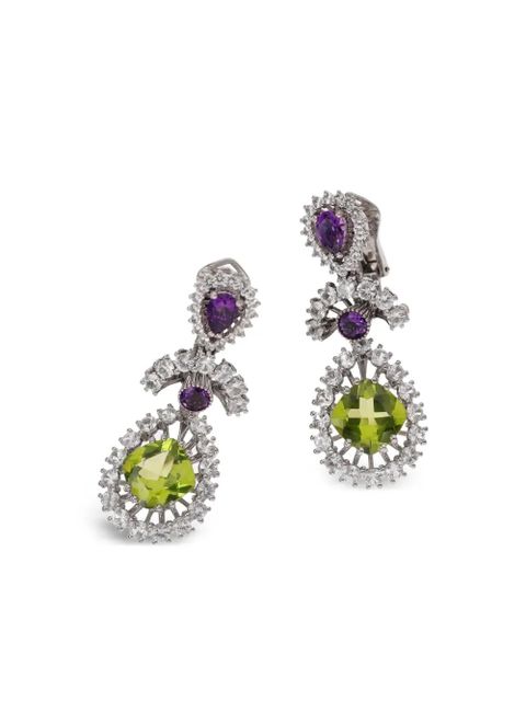 Dolce & Gabbana 18kt white gold Eleganza multi-stone earrings - Silver - zdjęcie produktu nr 2
