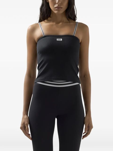 GCDS logo-patch tank top - Black