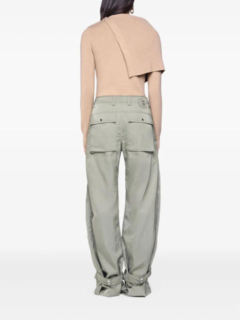 Rabanne asymmetric ribbed sweater - Neutrals