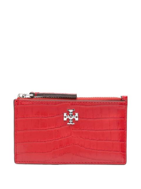 Tory Burch embossed zip-around wallet - Red - zdjęcie produktu nr 1