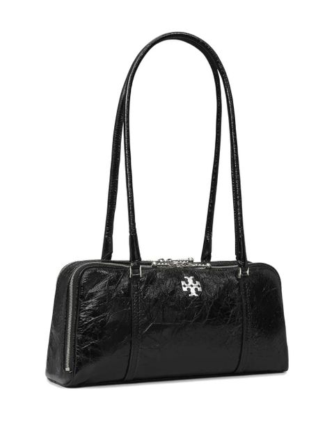 Tory Burch small Marshmallow crinkle-leather shoulder bag - Black