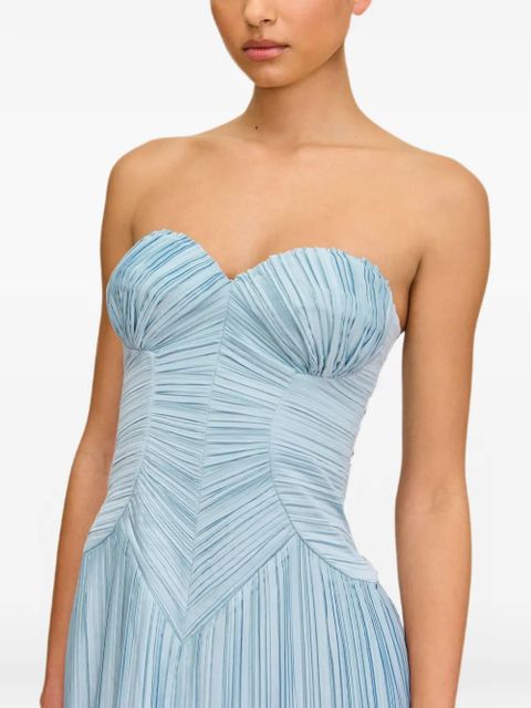 Cult Gaia Ashika ruched pleated midi dress - Blue