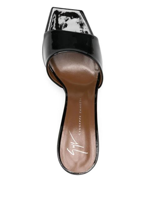 Giuseppe Zanotti block-heel square-toe mules - Black