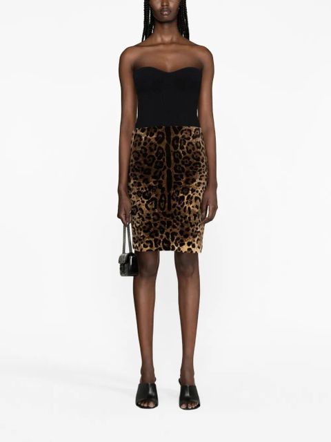 Dolce & Gabbana leopard-print pencil skirt - Brown - zdjęcie produktu nr 2