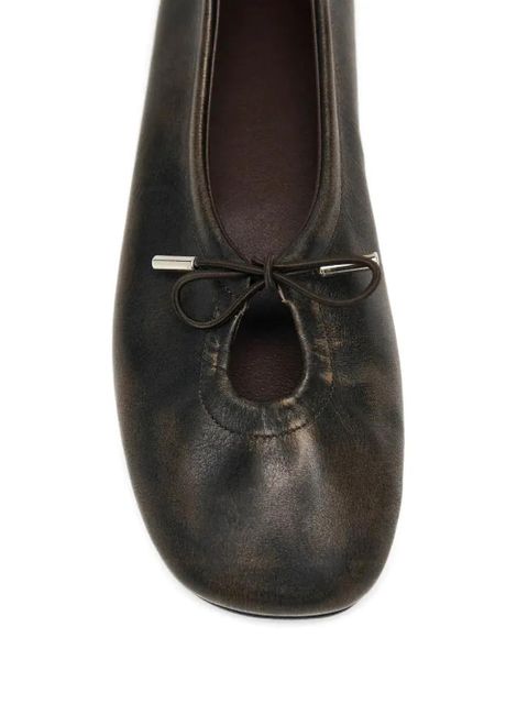 ALOHAS Rosalind tie detail ballet flats - Brown
