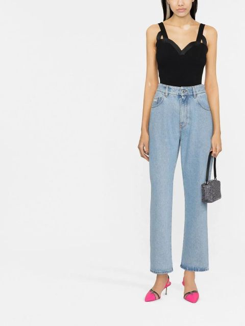 GCDS high-waist straight jeans - Blue - zdjęcie produktu nr 2