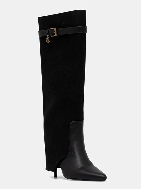 Just Cavalli kozaki kolor czarny na słupku 79RA3S04ZSD51899