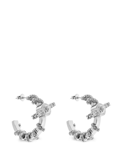 Versace embellished hoop earrings - Silver - zdjęcie produktu nr 1