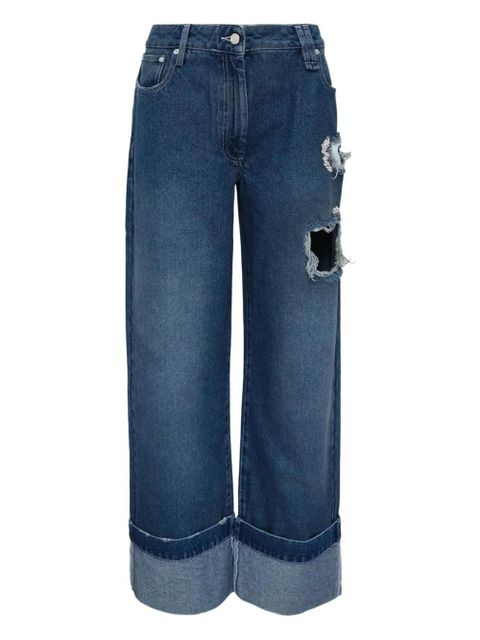 Simone Rocha distressed-detail jeans - Blue - zdjęcie produktu nr 1