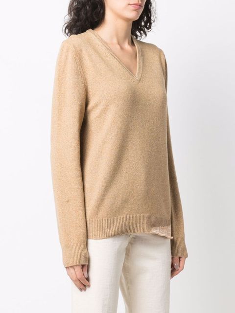 Maison Margiela knitted V-neck jumper - Yellow