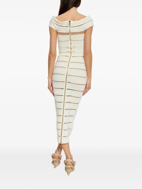 Balmain glitter-embellished mini dress - Neutrals