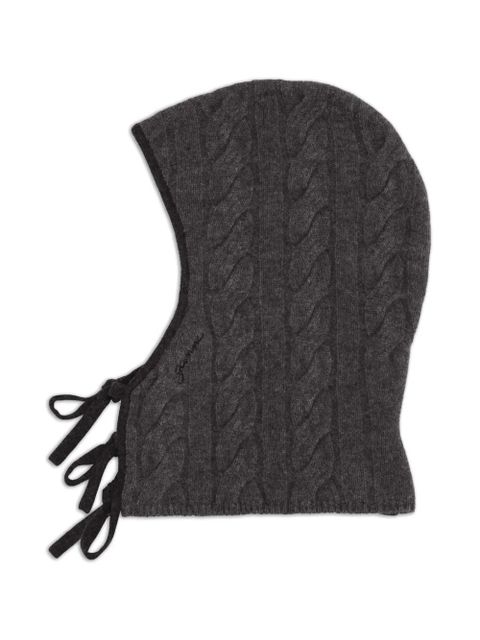 GANNI cable-knit balaclava - Grey - zdjęcie produktu nr 2