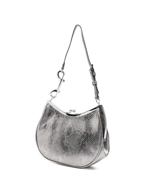 Vivienne Westwood python-embossed leather shoulder bag - Silver
