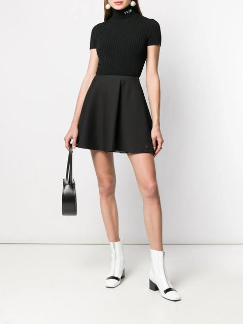 Valentino Garavani flounced crepe skirt - Black - zdjęcie produktu nr 2