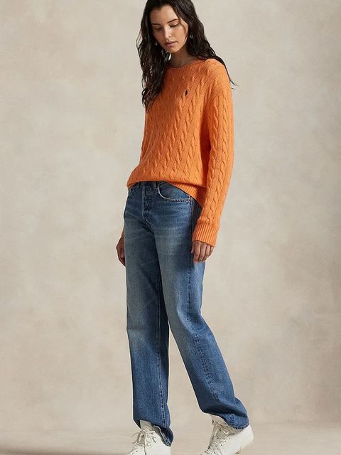 Polo Ralph Lauren sweter damski kolor pomarańczowy 211972115