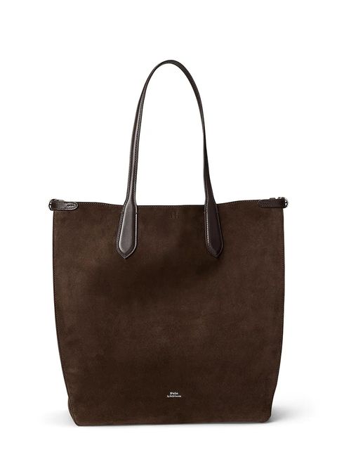 Polo Ralph Lauren torba zamszowa kolor brązowy 428968152 - zdjęcie produktu nr 1