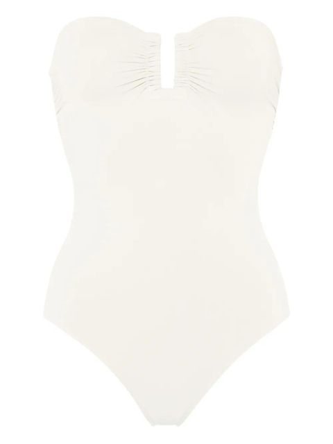 ERES Cassiopée ruched bandeau swimsuit - White - zdjęcie produktu nr 1