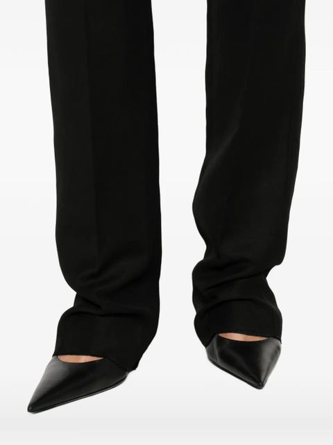 Sportmax Front-pleat trousers - Black