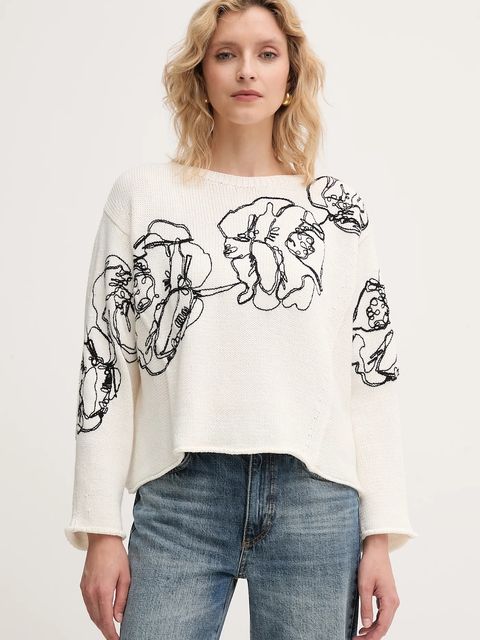 MAX&Co. sweter z domieszką wełny damski kolor beżowy 2526366012200 - zdjęcie produktu nr 1