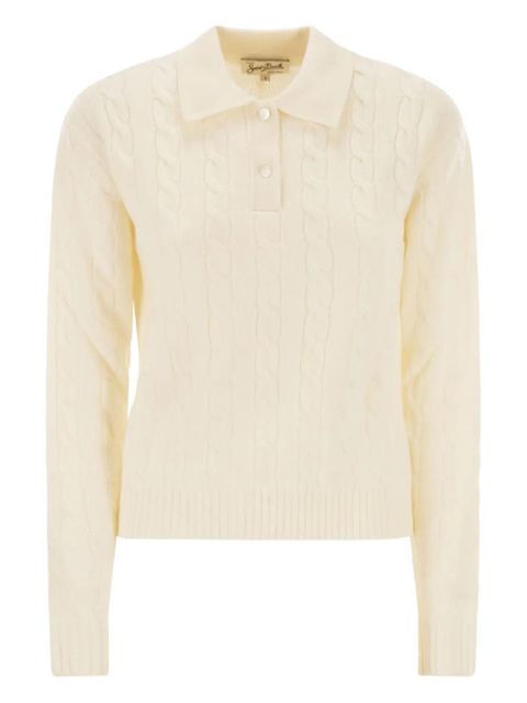 MC2 Saint Barth Savoy cable-knit polo shirt - Neutrals - zdjęcie produktu nr 1