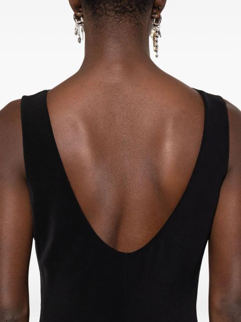 Balenciaga sleeveless pleat-detail dress - Black