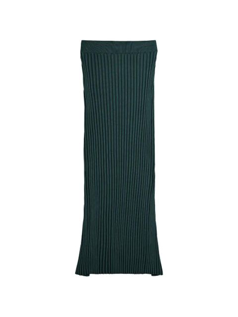 Tod's ribbed-knit midi skirt - Green - zdjęcie produktu nr 1