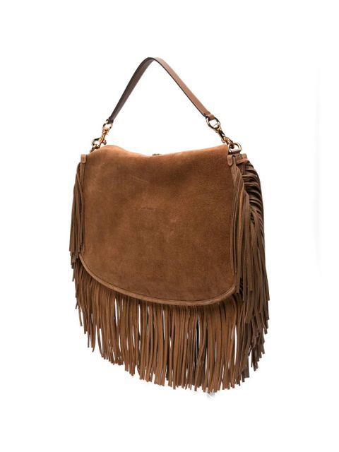 ETRO fringe-detail shoulder bag - Brown