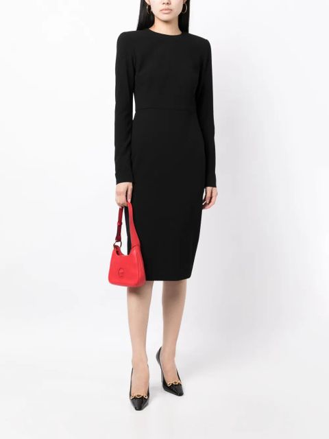 Victoria Beckham round-neck fitted-waist dress - Black - zdjęcie produktu nr 2