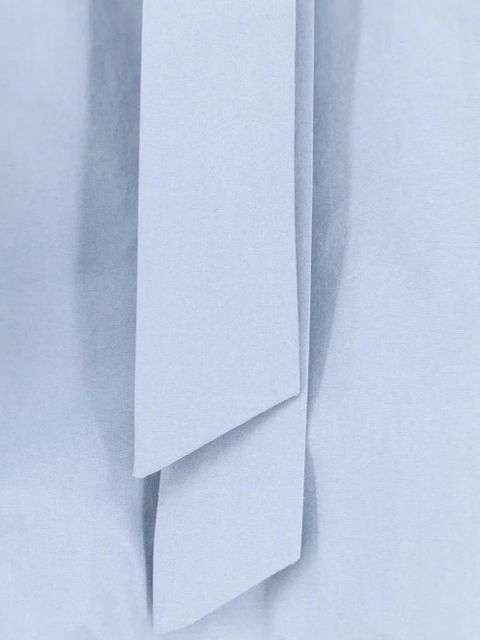 Alysi bow V-neck shirt - Blue