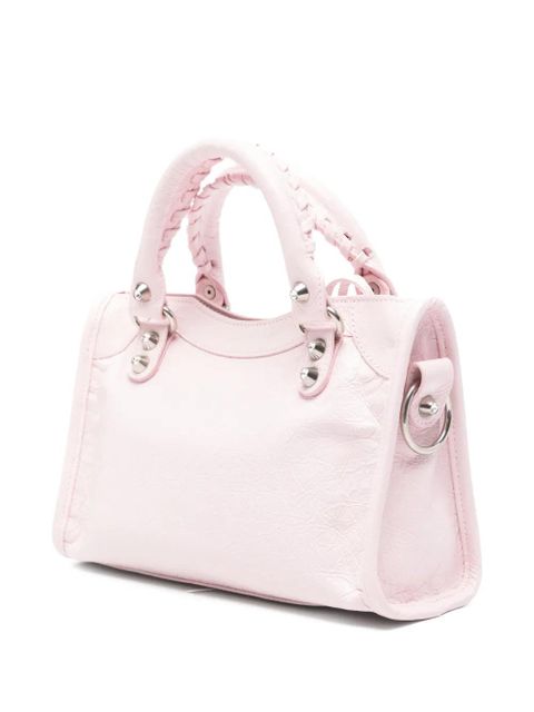 Balenciaga Le City studded ribbons tote bag - Pink