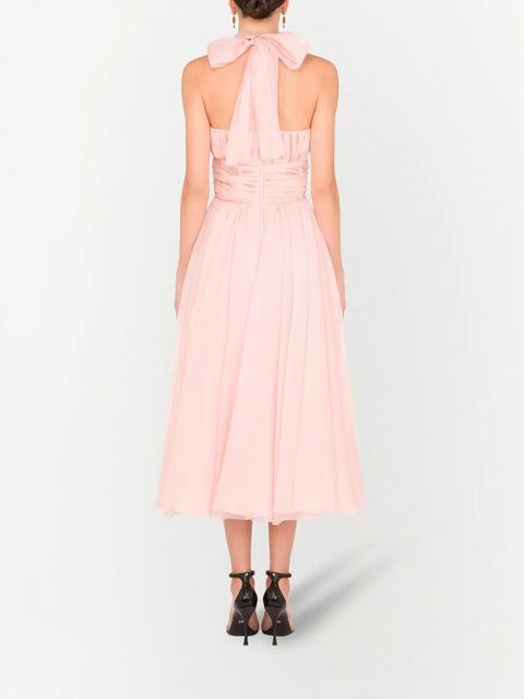 Dolce & Gabbana halterneck organza midi dress - Pink