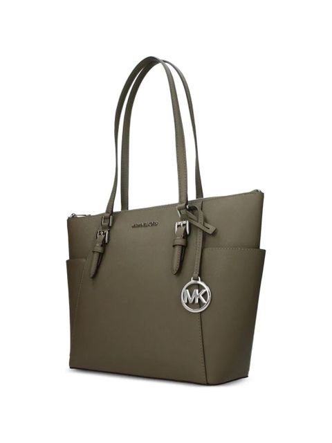 Michael Kors logo-plaque saffiano-leather shoulder bag - Green