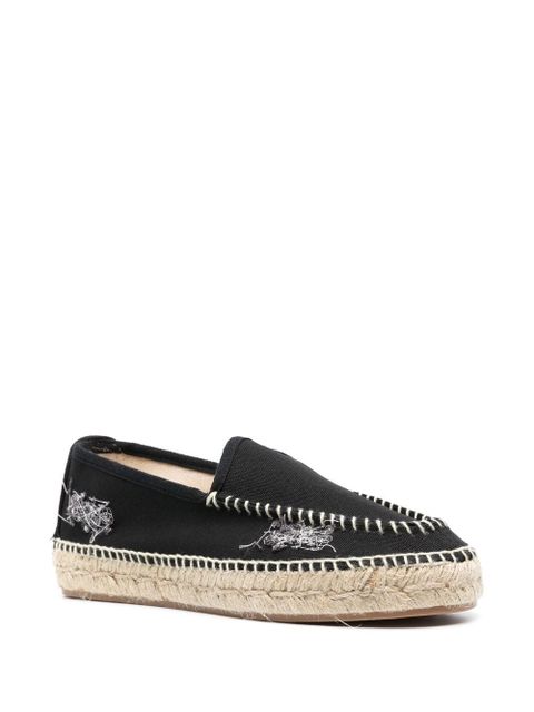 Maison Margiela embroidered canvas espadrilles - Black - zdjęcie produktu nr 2